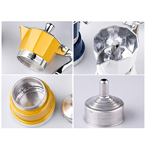 DYB Espressokocher Mini-Kochplatten-Kaffeemaschine Home Moka Pot Coffee Pot 55ml Büro Machen Kaffeegerät (Color : Black) – Bild 4