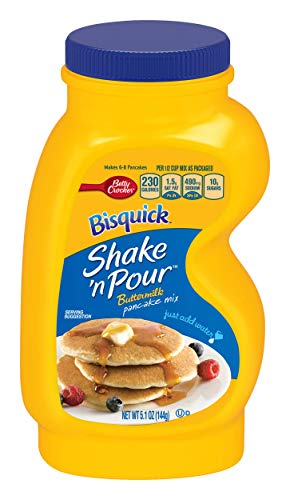 Betty Crocker Bisquick Baking Mix, Shake 'N Pour Pancake Mix, Buttermilk, 5.1 Oz Bottle