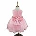 iEFiEL Baby Girls Lace Bowknot Flower Dress Wedding Pageant Baptism Christening Tutu Gown