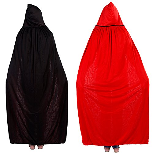 BiBOSS Halloween Hooded Capes Cloak Unisex Double Side Halloween Cloak Cosplay Costume