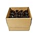 HGFLMR (12 Pack) 2 oz. Amber Boston Round with Black Poly Cone Cap