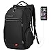 LUXUR 37L Laptop Backpack USB Charging Port Nylon Waterproof Casual School Business Travel Daypack
