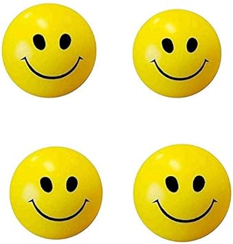 ToyStack Stress Relieve Decorative Smiley Squeeze Ball for Kids Smile/Blood Circulation (Pack of - 4)