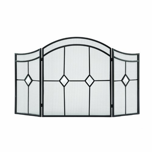 Pleasant Hearth Arched Diamond 3 Panel Fireplace Screen By