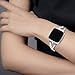 TOYOUTHS Metal Link Compatible with Fitbit Versa 2 Watch Band/Versa Lite/Versa Bands for Women Dressy Strap Designer Bracelet Replacement Wristbands for Versa 2 Special Edition, Classic Silver