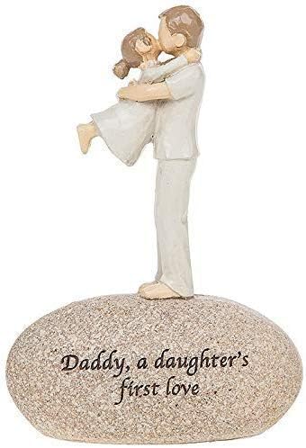 Angels Daddy A Daughter's First Love Pebble Ornament 12 x 9 cm