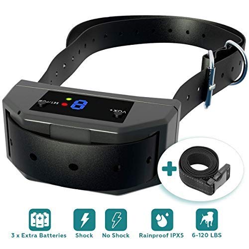 ELZU.US 43396-266133 The Best Industries Bark Collar Upgraded Microprocessor Barking Detection Best No Bark Device with 3 Extra Batteries Beep, Black