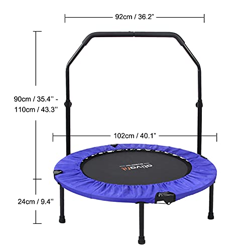 ATIVAFIT 36Inch Folding Trampoline Mini Rebounder Suitable for Indoor
