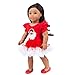 Wensltd Chirstmas Clothes Dress for 18 Inch American Girl Doll Accessory Girl Toy (Red)
