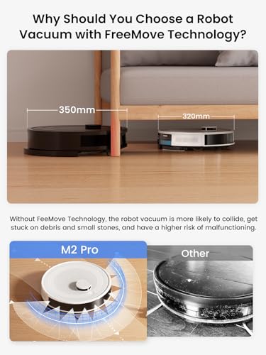 Lefant M2 Pro Robot Vacuum Cleaner with Mop — 90-Day Bagless Self-Emptying, 6000Pa Suction with Carpet Auto-Boost, dToF LiDAR Navigation, 2-in-1 Sweep & Mop, Ideal for Hard Floors & Carpets