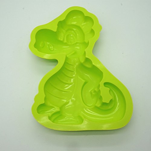 Dinosaur Shaped Small Birthday Cake Mold | Novelty Silicone Cake Pan for Kids | Premium Food-grade Silicone Baking Mold Tray | 9.45 x 1.57 x 6.69 Inches