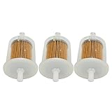 Hilom (Pack of 3 Inline Diesel Gasoline Fuel Filter for Kubota 12581-43012 12581-43010 BX22D BX23D BX24D BX25 BX1870 BX1860 BX1850D BX1830D BX1800D BX1500D