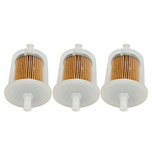 Hilom (Pack of 3) Inline Diesel Gasoline Fuel Filter For Kubota 12581-43012 12581-43010 BX22D BX23D BX24D BX25 BX1870 BX1860 BX1850D BX1830D BX1800D BX1500D