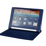 FanTEK Lenovo Yoga Tablet 10 B8000 HD+ B8080 10.1-Inch Case - PU Leather Auto Sleep Wake Magnetic Smart Cover (Dark Blue)