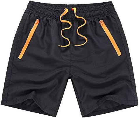 Men Swim Trunks with Zipper Pockets Quick Dry Bathing Suits Mesh Lining