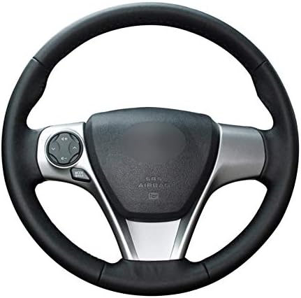 VCFDBV Hand-stitched DIY PU Artificial Leather Car Steering Wheel Cover for Toyota Camry 2012 2013 2014 Venza 2013 2014 2015