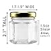 Cornucopia 24 Mini Hexagon Glass Jars, 1.5oz Hex Jars (24-Pack) - for Spices, Gifts, Party Favors, DIY & more
