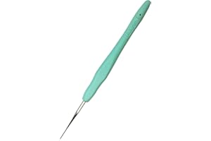 Hobekoee 0.5mm Lace Crochet Hook Ergonomic Handle for Arthritic Hands Soft & Smooth Knitting Needles for Beginners and Crocheting Yarn