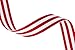 LaRibbons Red and White Striped Grosgrain Ribbon/Gift Wrap Ribbon, 5/8 Inch by 10 Yard/Spool
