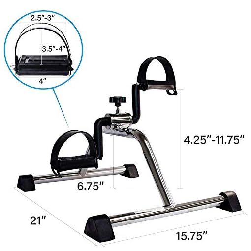 Vaunn Medical Pedal Exerciser (Silver with Black), Fully Assembled Exercise Pedals for Arms and Legs - Image 5