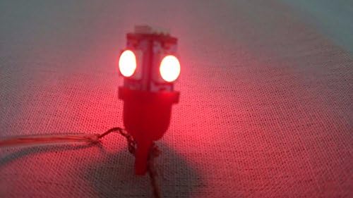 Equinox Global - 2x Red LED Car Lights Bulb T10 Direct Fit For T10 194 186 2825 5W5 Dome Map Trunk License Plate
