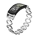 Women/Men Gift,AutumnFall 2018 22MM Stainless Steel Chain Style Bracelet Smart Watch Band Strap for Samsung Gear Fit 2/ Gear Fit 2 Pro Watch,Style 2 (Silver)