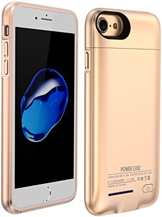 Leaber 3000mAh Battery Case For Both Iphone 7(S) and Iphone 6(S) 4.7" Portable Charger Case Slim Protective Case External Battery Rechargeable Backup Case (Gold)