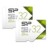 Silicon Power-32GB Dual Pack High Speed MicroSD Card with Adapter Compatible with Surveillance Camera Wyze, YI, Wansview, TENVIS