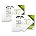 Silicon Power-32GB Dual Pack High Speed MicroSD Card with Adapter Compatible with Surveillance Camera Wyze, YI, Wansview, TENVIS