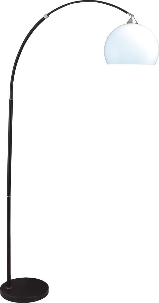 Q Max Sh1112 Modern Hanging Floor Lamp With White Shade Black