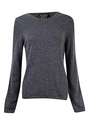 Charter Club Women's Cashmere Crew Neck Long Sleeve Sweater (PM, Heather Cinder) Charter Club Women's Cashmere Crew Neck Long Sleeve Sweater (PM, Heather Cinder)