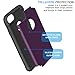 Tekcoo for iPhone 8 Case, Tekcoo iPhone 7 Cute Case, [Tbaron Series] Bumper Case Shock Absorbing Hard Hybrid Slim Thin Cute Cover [Scratch Proof] Plastic Shell + TPU Rubber Inner [Purple/Black]