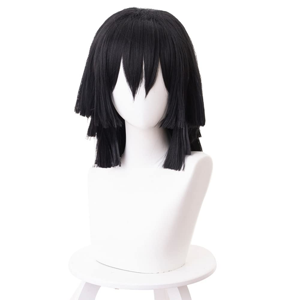 OSIAS Iguro Obanai Cosplay Wig for Man and Boys
