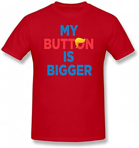 DMDSLH My Is Bigger Cool Tshirt Cool Print T-Shirts Valentine Day Men's Tee Red