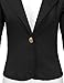 Luna Flower Women's 3/4 Shirring Sleeve One Button Comfortable Blazer (GBLW007)