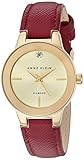 Anne Klein Women's AK/2538CHBY Analog Display Japanese Quartz Red Watch