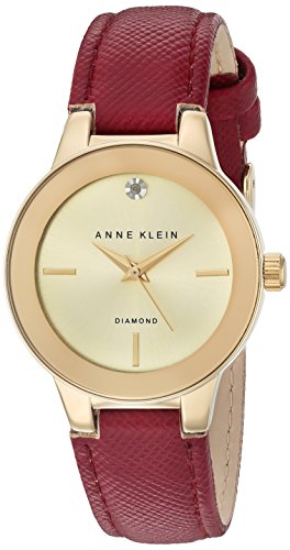Anne Klein Women's AK/2538CHBY Analog Display Japanese Quartz Red Watch