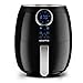 Gourmia GAF575 5-Quart Digital Air Fryer - No Oil Healthy Frying - 12 One-Touch Cooking Functions - Guided Cooking Prompts - Easy Clean-Up - Recipe Book Included