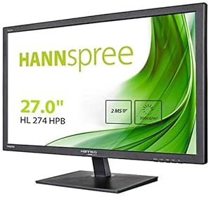 HANNspree HL274HPB 1080p Full HD 27-Inch Widescreen LED Monitor with HDMI, VGA and DisplayPort Inputs - Black