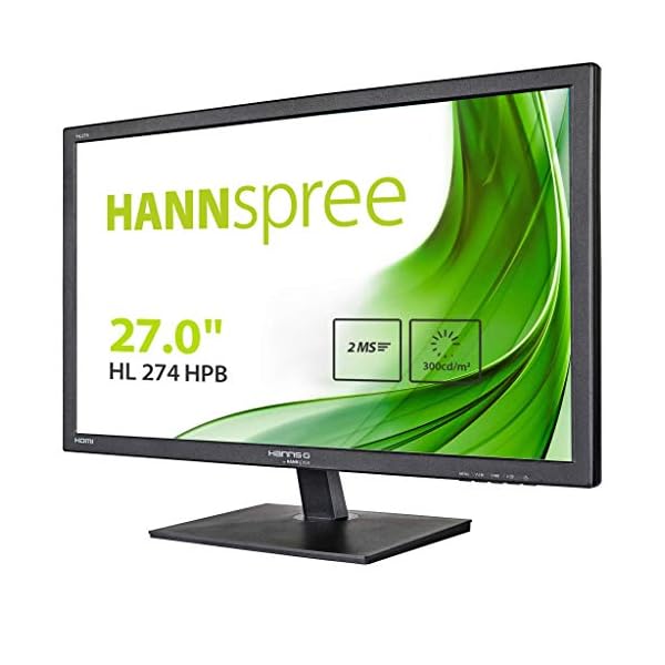 HANNspree-HL274HPB-1080p-Full-HD-27-Inch-Widescreen-LED-Monitor-with-HDMI-VGA-and-DisplayPort-Inputs-Black HANNspree HL274HPB 1080p Full HD 27-Inch Widescreen LED Monitor with HDMI, VGA and DisplayPort Inputs - Black