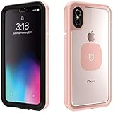 HITCASE SHIELD LINK iPhone X Case -Thinnest Waterproof Protective Aluminum Case/Durable Mountable Snowproof Underwater Cover Magnetic Lens Fully Sealed Screen Protector (Rose Gold)