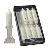 Colonial Candle White Unscented 5 Inch Grande Classic Taper Candles - Box of 8