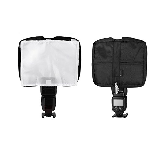 Powerextra Universal Portable Flash Light Bender Flash Diffuser Foldable Light Diffuser Snoot light Reflector Convenient Hand Bag