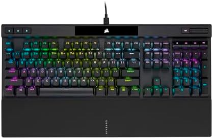 CORSAIR K70 RGB PRO Mechanical Wired Gaming Keyboard – Cherry MX Red Linear Switches, SOCD, PBT Double-Shot Keycaps, 8000Hz Hyper-Polling, NKRO, Anti-Ghosting, Tournament Switch, QWERTY NA – Black