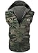 BigRabbit® Men's Sleeveless Workout Hoodie Zip-up Vests Gym Bodybuilding Lifting Tank Tops(XL,Camo)