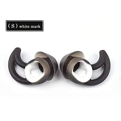 Replacement Silicone Earbuds Ear Buds Tips Eargel Isolation Double Flange for Bose QuietControl 30 QC20 QC20i QC30 Soundsport SIE2 SIE2i IE2 IE3 Wireless Headphones Earphones 3 Pairs S M L (Black) - Thumbnail 2