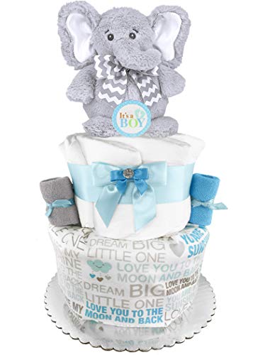 elephant diaper cake boy