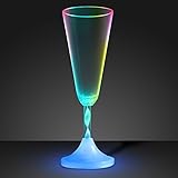 LED Light Up Flashing Champagne Glasses, Set of 6