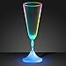 Light Up Champagne Glass with Color Changing LED Light & Long Spiral Stem (Set of 6)