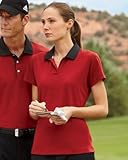 adidas Golf womens ClimaLite Classic Stripe Short-Sleeve Polo (A120)